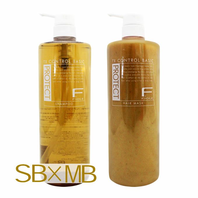 ★ フィヨーレ Fプロテクト SB ヘアシャンプー ベーシックタイプ + MB ヘアマスク ベーシックタイプ ＜各1000mL(g)＞ポンプセット