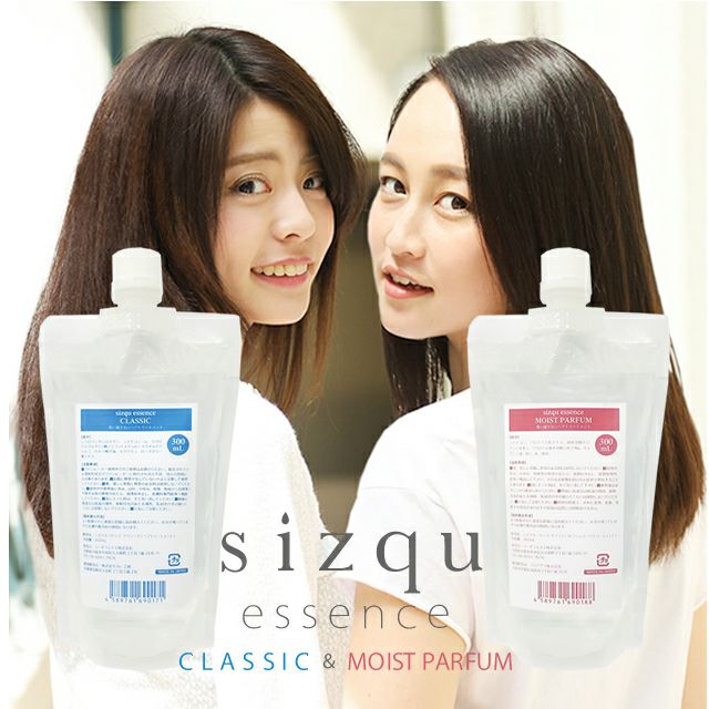 sizqu essence(シズク エッセンス)洗い流さないトリートメント 300mL(詰替)  ×1個　☆選べる2タイプ さらさら+無香料 or しっとり+フルーティーフローラルの香り