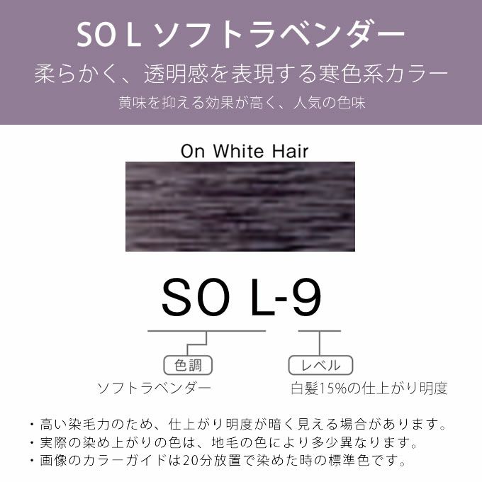 ホーユー プロマスター アプリエグロー SO L-9 ソフトラベンダー 80g 医薬部外品｜美容室専売品のナカノザダイレクト本店