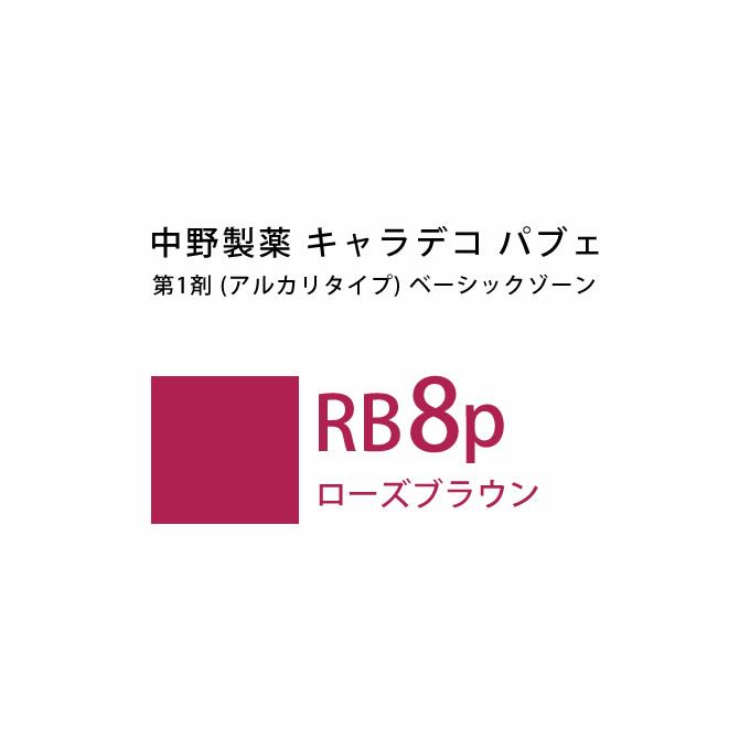 ナカノ キャラデコ パブェ ベーシックゾーン RB 8p ローズブラウン 80g （第1剤） 医薬部外品